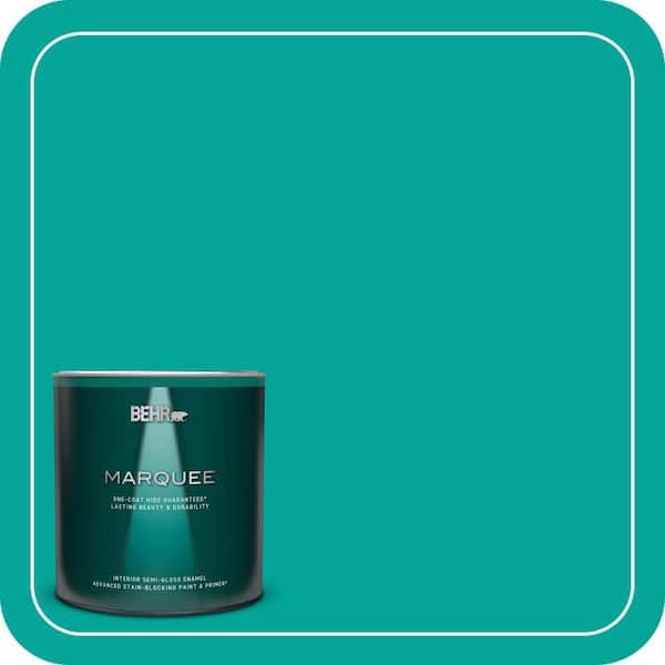 BEHR MARQUEE 1 qt. Home Decorators Collection #HDC-MD-22 Tropical Sea Semi-Gloss Enamel Interior Paint & Primer