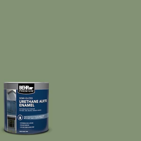 1 qt. #BIC-26 Aloe Plant Semi-Gloss Enamel Urethane Alkyd Interior/Exterior Paint