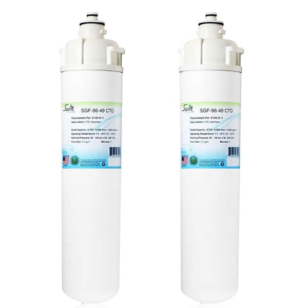 Swift Green Filters SGF-96-49 CTO Compatible Commercial Water Filter for EV9618-11, EV9618-16 (2-Pack)