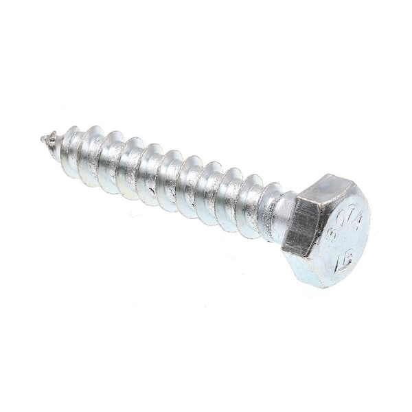 Prime-Line 3/8 in. x 2 in. A307 Grade A Zinc Plated Steel External Hex Lag Screws (50-Pack)