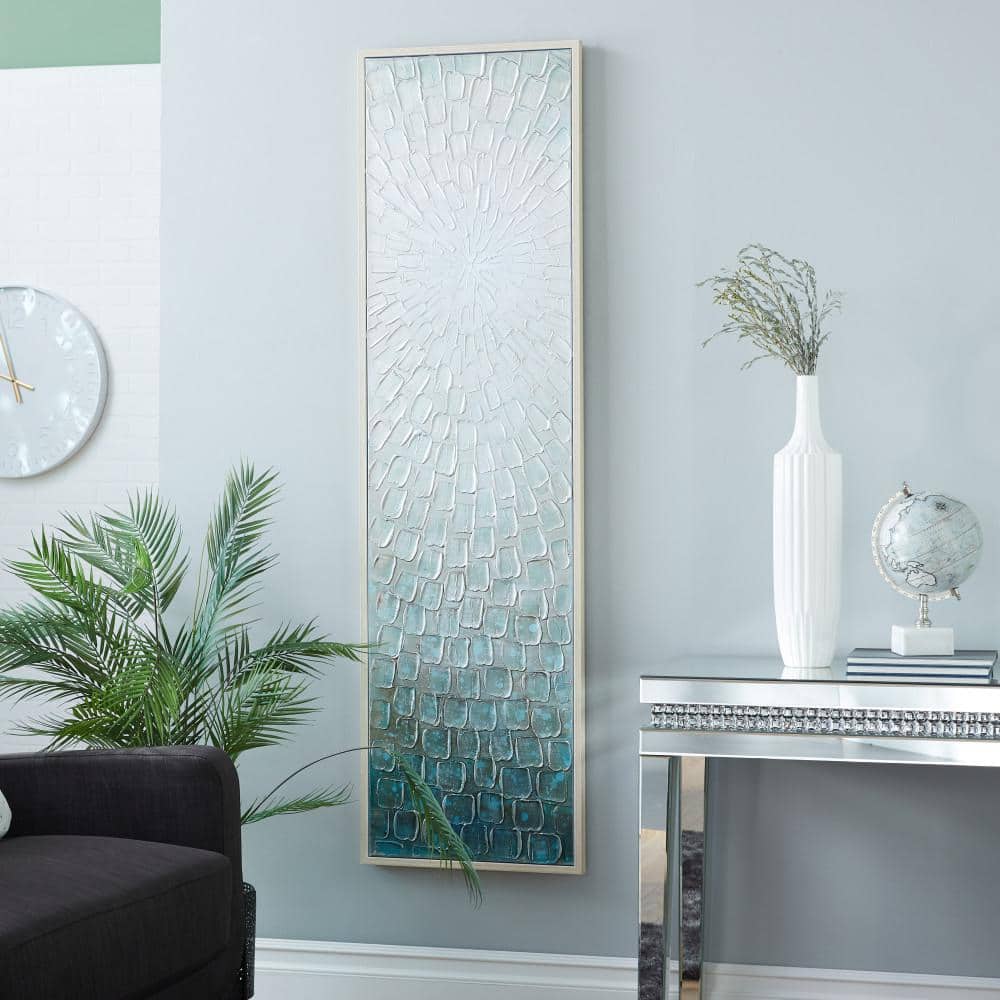 Gray Radial Abstract Starburst Framed Canvas Wall Art
