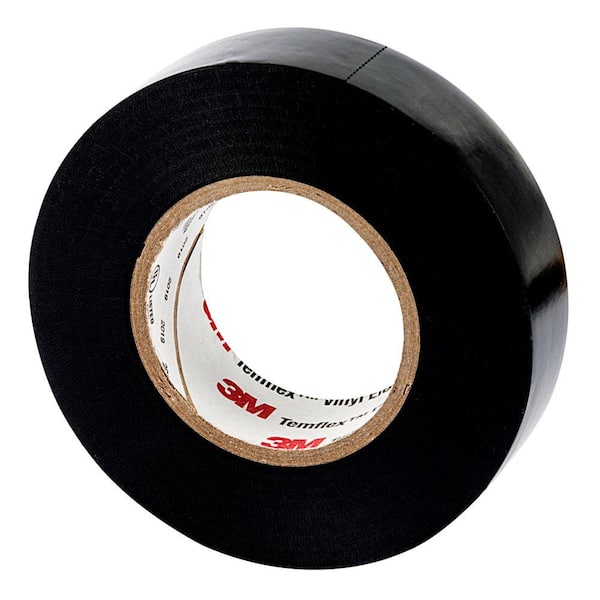 3M™ Temflex™ Mining-Grade Vinyl Electrical Tape 1700P, Printed, 1-1/2 in x  44 ft, Black, 1 roll/carton, 90 rolls/case
