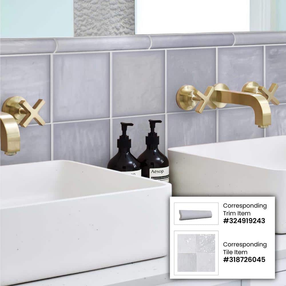 Lavanda Blue 5x5 Polished Ceramic Subway Tile