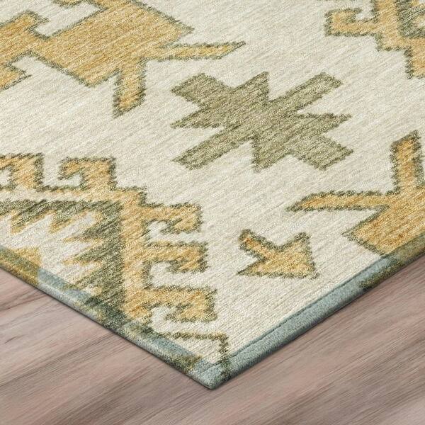 Chantille Machine Washable Indoor/Outdoor Abstract ACN3029 Cream 5 ft. x 7 ft. 6 in. Area Rug