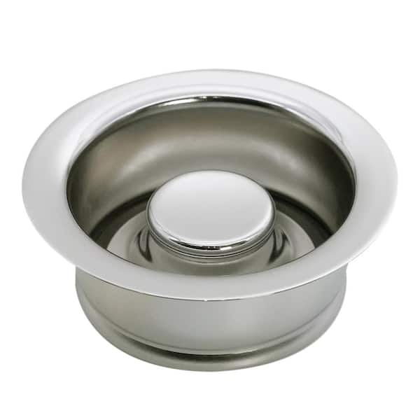 Westbrass 3-Bolt Mount Waste Garbage Disposal Flange and Stopper in Polished Nickel 4-1/4 in.