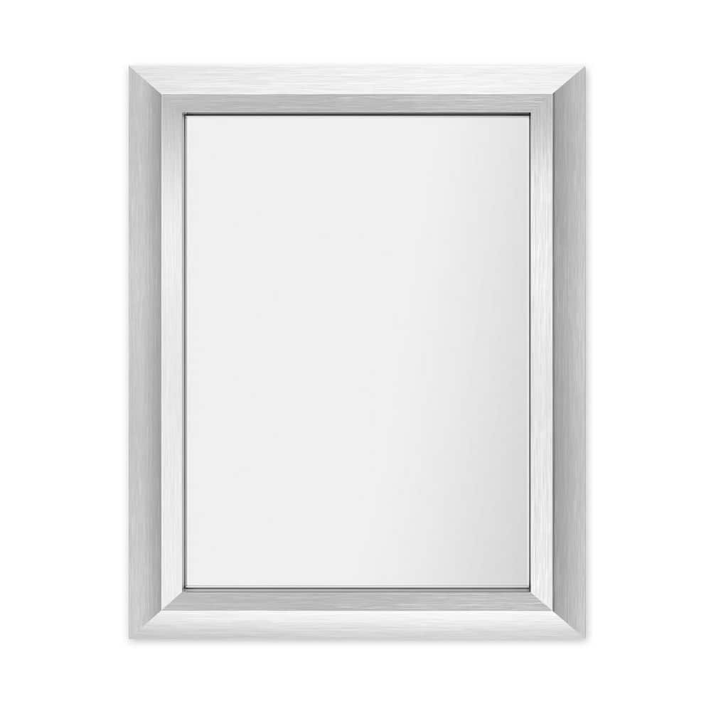 16 in. W x 20 in. H Rectangular Framed French Cleat Wall Mounted Tempered Glass Bathroom Vanity Mirror in Silver price history on PriceWatchPro