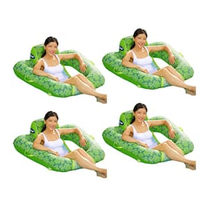 Green Zero Gravity Inflatable Swimming Pool Lounge Chair Float (4-Pack)