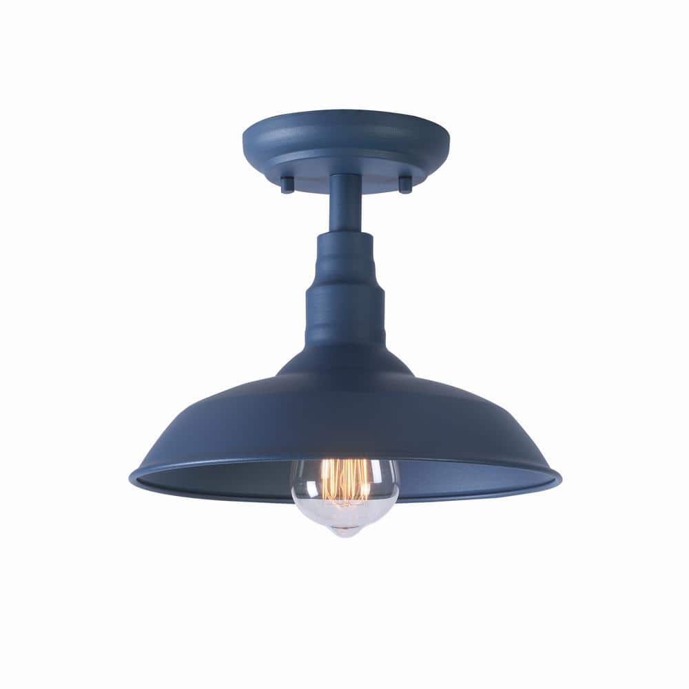 Bell Ridge 10 in. 1- Light Blue Semi-Flush Mount price history on PriceWatchPro