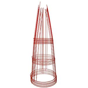 42 in. Heavy-Duty Red Tomato Cage (5-Pack)