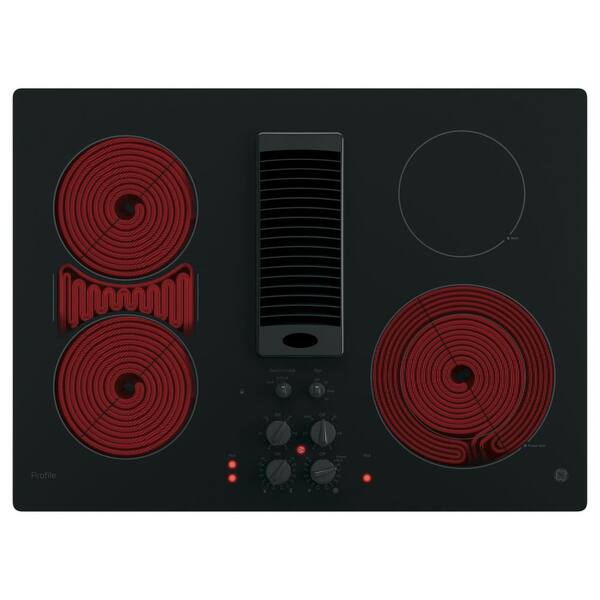 Ge profile cooktop with shop downdraft