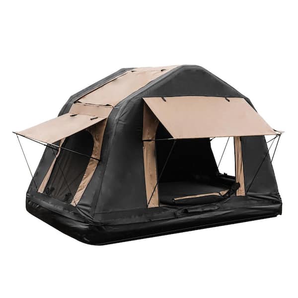 Triangle Black Hard Shell and Grey Fabric 2-Person Aluminum