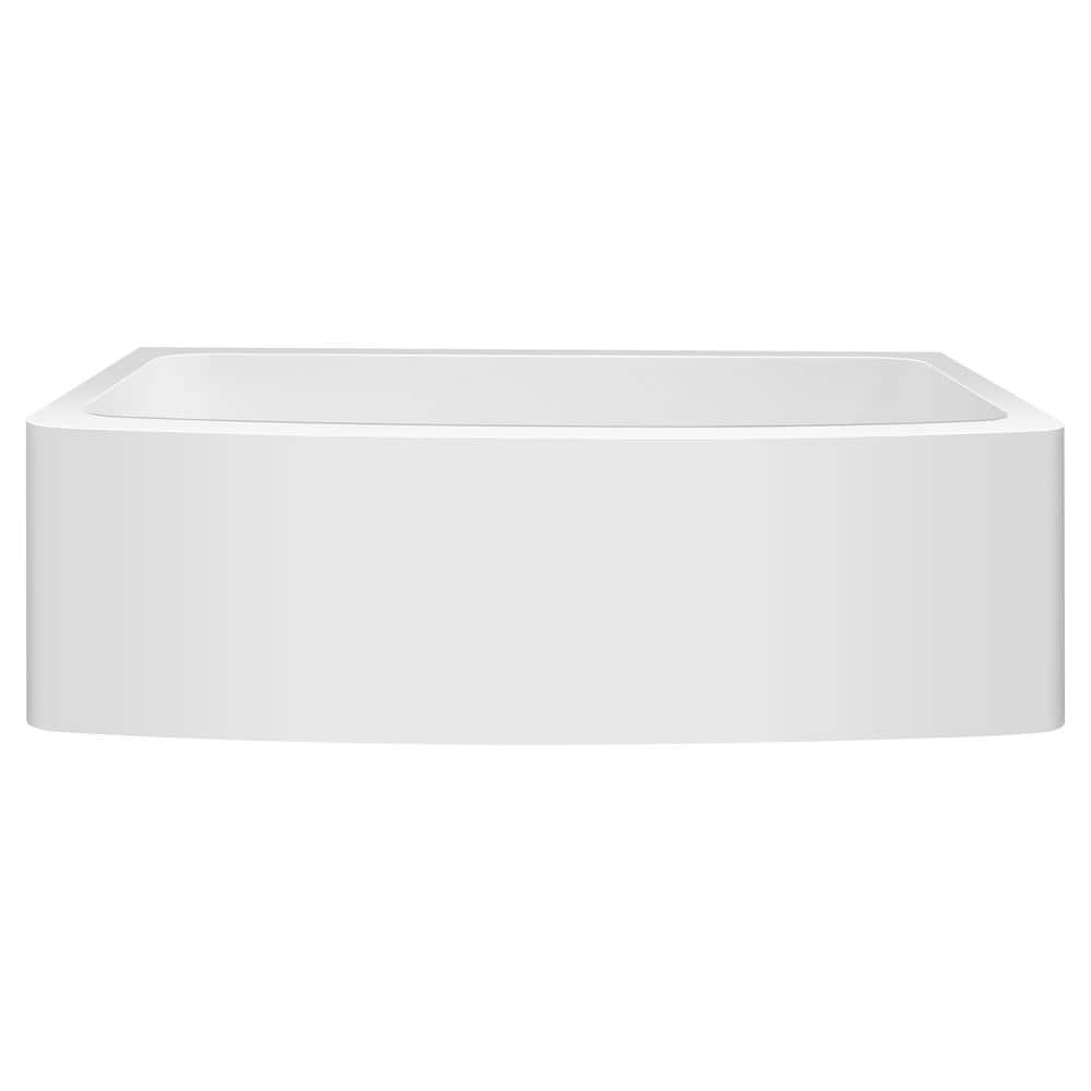 Mesa 33'' Matte White Farmhouse Stone Kitchen Sink