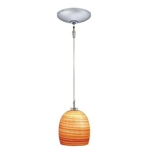 JESCO Lighting Low Voltage Quick Adapt 4-3/4 in. x 103-1/8 in. Brown Pendant and Canopy Kit