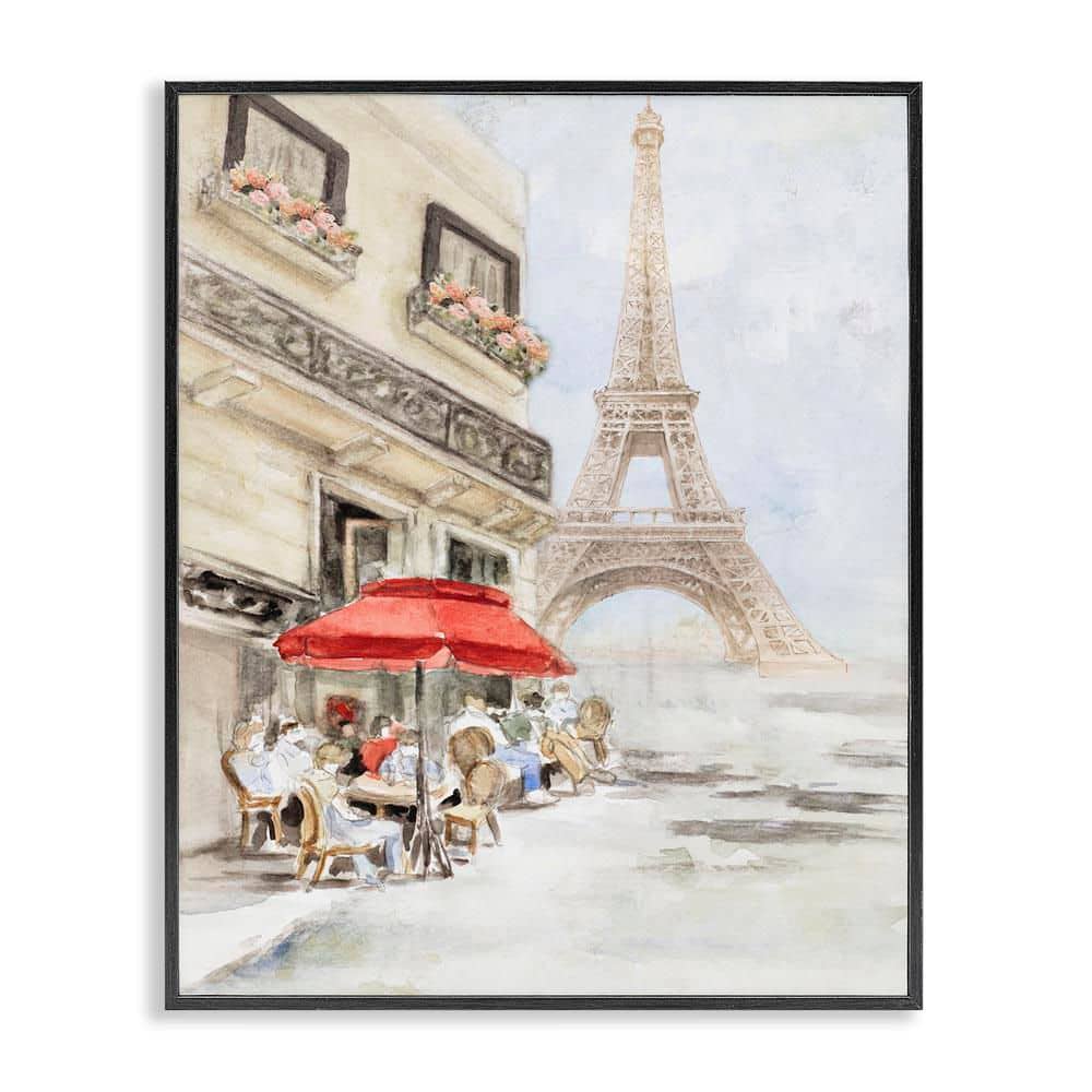 Sunday Lunch Eiffel Tower by Lanie Loreth Black Framed Abstract Giclee Art Print 30 in. x 24 in. price history on PriceWatchPro