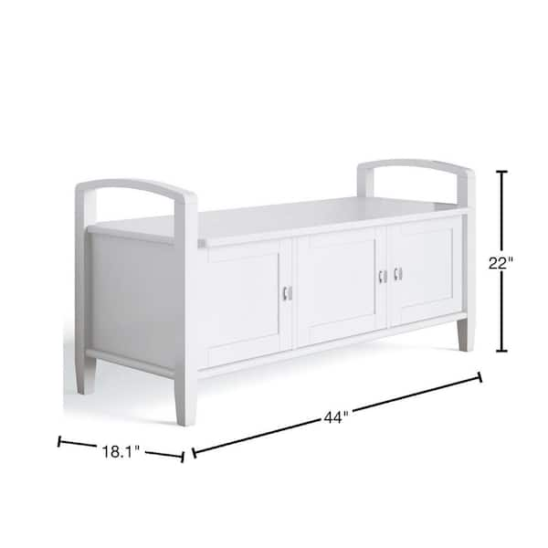 Simpli home warm shaker deals entryway storage bench