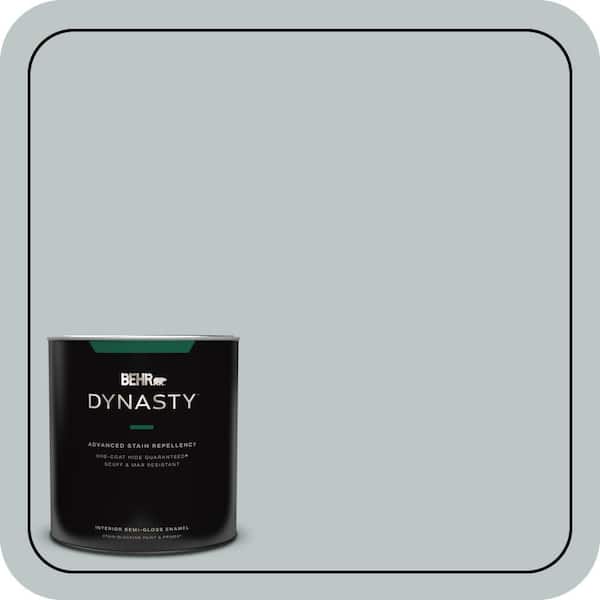 BEHR DYNASTY 1 qt. #PPU12-10 Misty Morn Semi-Gloss Enamel Interior Stain-Blocking Paint & Primer