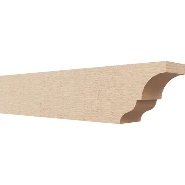 Ekena Millwork 4-in. x 6-in. x 28-in. Asheboro Woodgrain, Primed Tan Timberthane Polyurethane Rafter Tail Brace