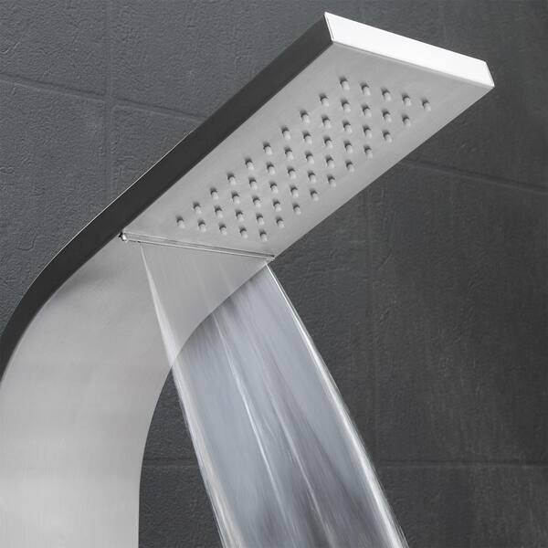 AKDY 39 Stainless Steel Wall Mount Easy Connection Rainfall Waterfall Overhead Multi-Function Shower Tower Panel Massage Spray AZ-SP0039 AKDY 39 Stainless Steel Wall Mount Easy Connection Rainfall Waterfall Overhead Multi-Function Shower Tower Panel Massage Spray AZ-SP0039