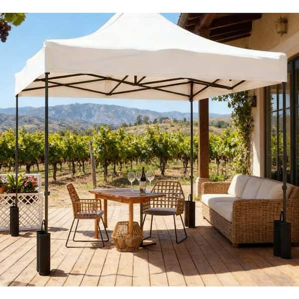 9.8 ft. x 9.8 ft. White Replacement Canopy Top Pop Up Canopy Tent
