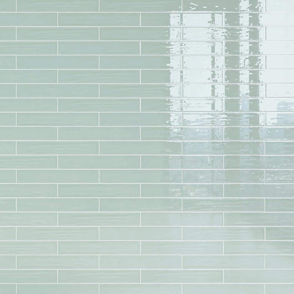 Nova Fern Green 1.97 in. x 11.81 in. Polished Ceramic Subway Tile Sample price history on PriceWatchPro