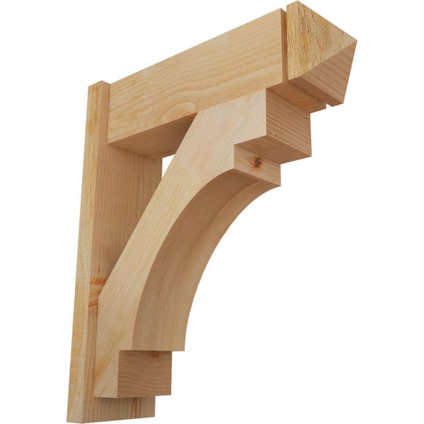 Ekena Millwork 8 in. x 30 in. x 26 in. Merced Arts and Crafts Rough Sawn Douglas Fir Outlooker