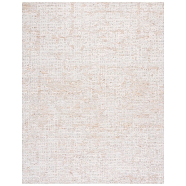 Ebony 8 ft. x 10 ft. Ivory/Gold Distressed Abstract Area Rug