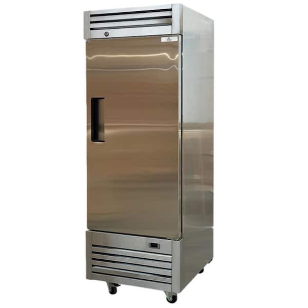 27.5 in. 23 cu. ft. Commercial Upright Reach‑In Refrigerator in Stainless Steel