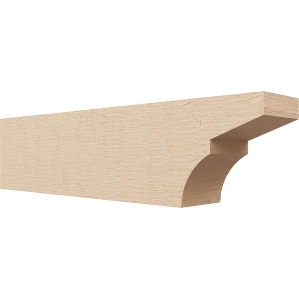 Ekena Millwork 4-in. x 6-in. x 24-in. Monterey Woodgrain, Primed Tan Timberthane Polyurethane Rafter Tail Brace