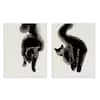 Stupell Industries Minimal Black Cats by Melissa Wang 2 Pieces Unframed Animal Graphic Art Print 14 in. x 11 in. b2-551_wd_2pc_11x14