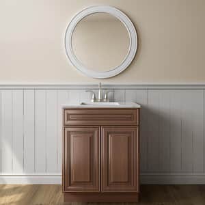 27 in. W. X 21 in. D X 34.5 in. H in Cameo Scotch Plywood Ready to Assemble Vanity Base Kitchen Cabinet