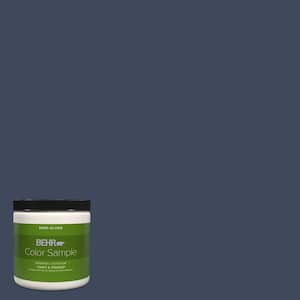 8 oz. #S530-7 Dark Navy Semi-Gloss Interior/Exterior Paint & Primer Color Sample