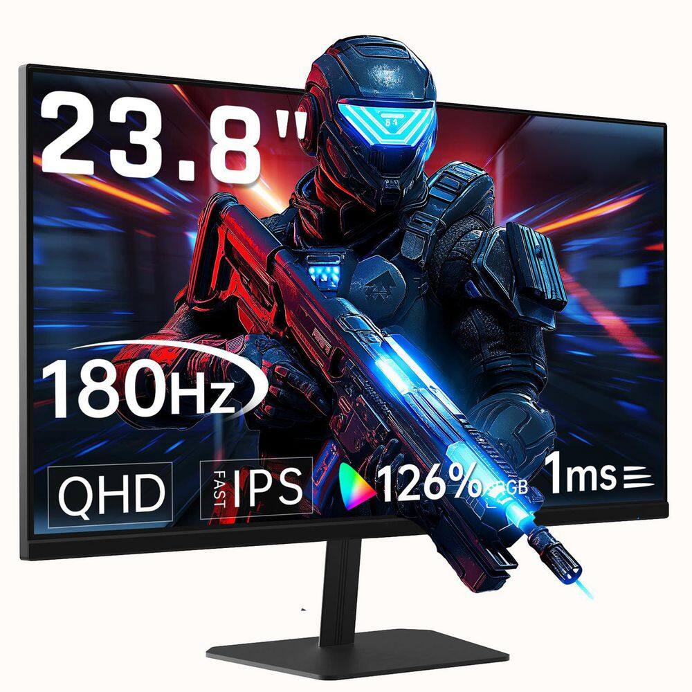 24 in. Fast IPS Gaming Monitor, 2K QHD 180Hz Computer Monitor, 1440p 1ms, G-Sync, FreeSync, HDR, HDMI Displayport, VESA price history on PriceWatchPro