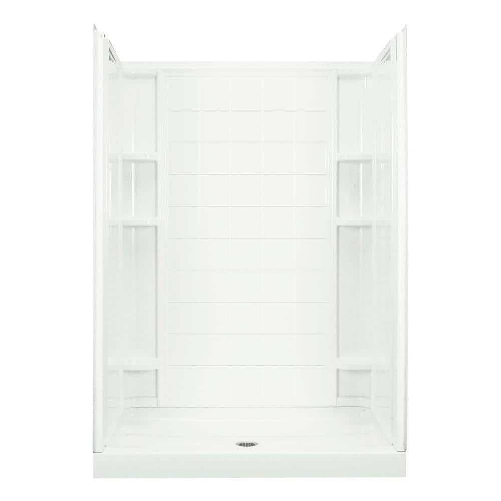 STERLING Ensemble 34 in. x 60 in. x 753/4 in. Shower Kit in White with
