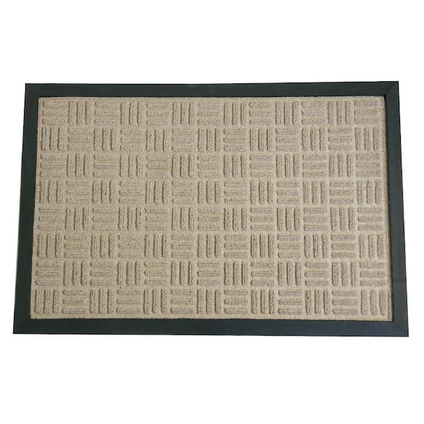 Wellington Carpet Doormat Tan 36 in. x 60 in. Rubber Carpet Mat
