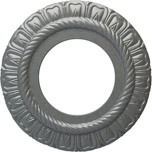 9 in. x 4-1/2 in. ID x 1/2 in. Claremont Urethane Ceiling Medallion (Fits Canopies upto 5-5/8 in.), Platinum