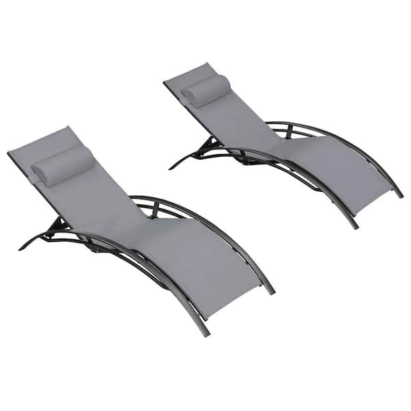 PURPLE LEAF Patio Chaise Lounge Set Outdoor Beach Pool Sunbathing Lawn Lounger Recliner Chair