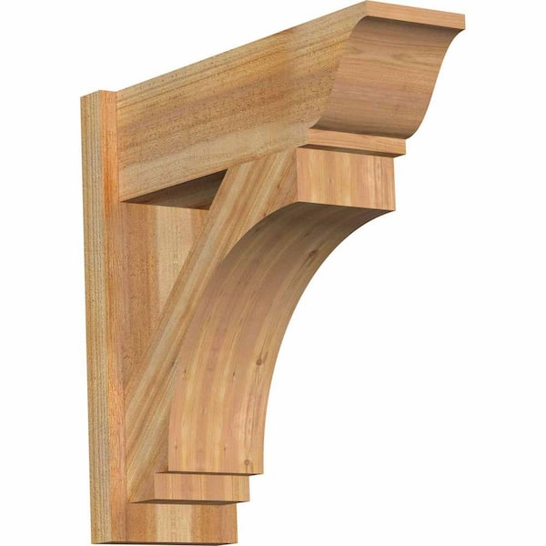 Ekena Millwork 8 in. x 24 in. x 24 in. Imperial Traditional Rough Sawn Western Red Cedar Outlooker