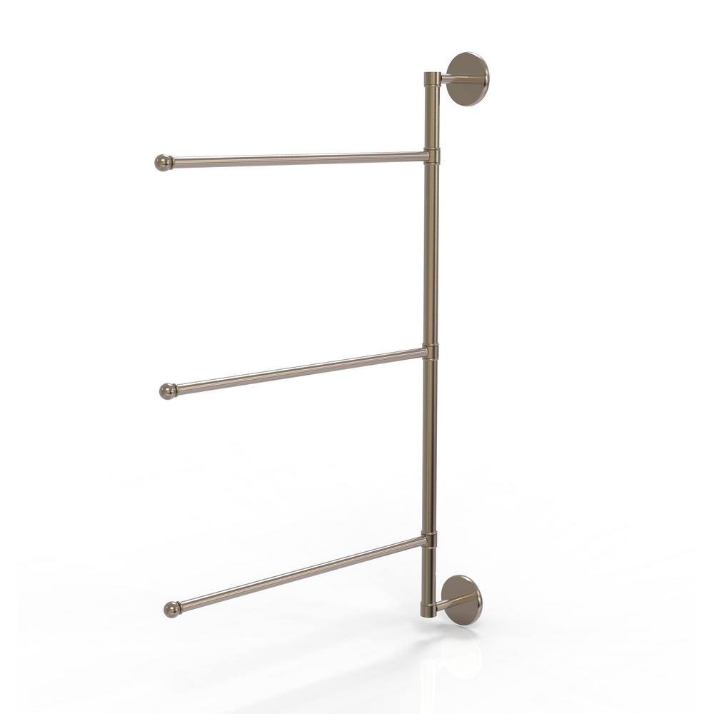 Allied Brass Prestige Skyline Collection 3 Swing Arm Vertical 20 in. Towel  Bar in Antique Pewter P1027/3/16/28-PEW