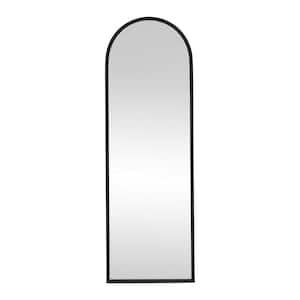 15.75 in. H x 47.625 in. W Classic Arched Black Metal Framed Decorative Mirror