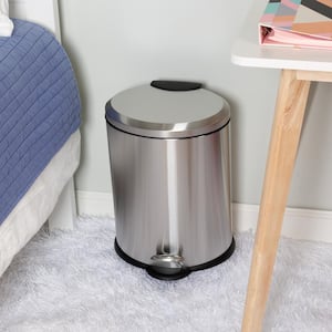 3 Gal. Stainless Steel Oval Step-On Touchless Trash Can