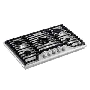 30 in. Built-In Gas Cooktop in Stainless Steel with 5 Burners Gas Stove Including A 18000 BTU Power Burner