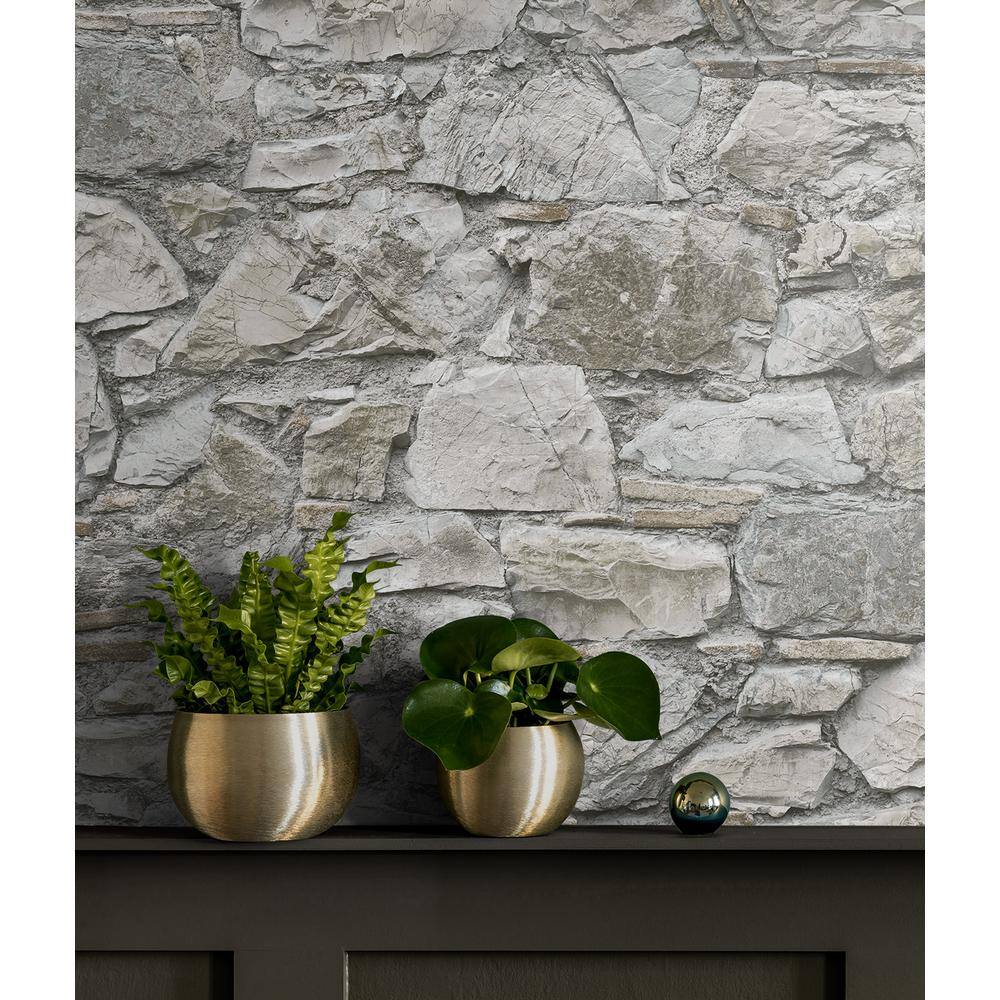 Flax Stone Self-Adhesive Peel and Stick Wallpaper