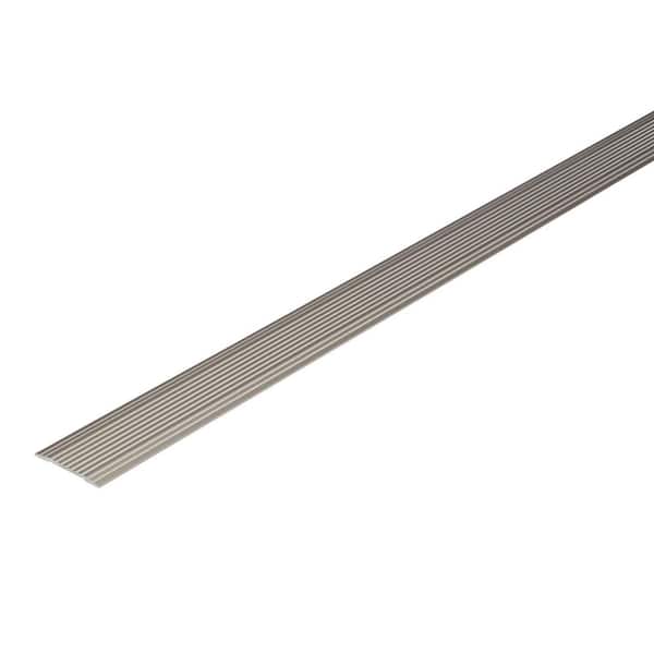 Cinch 1.25 in. x 36 in. Satin Nickel Fluted Seam Cover Transition Strip