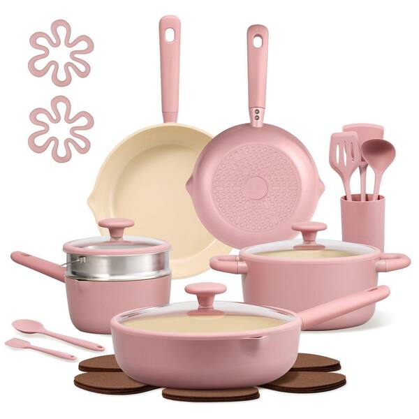 21-Piece Aluminum Cookware Set with Lids, Nonstick Pots and Pans Set, Induction Cookware, Non toxic, PFAS & PTFE Free
