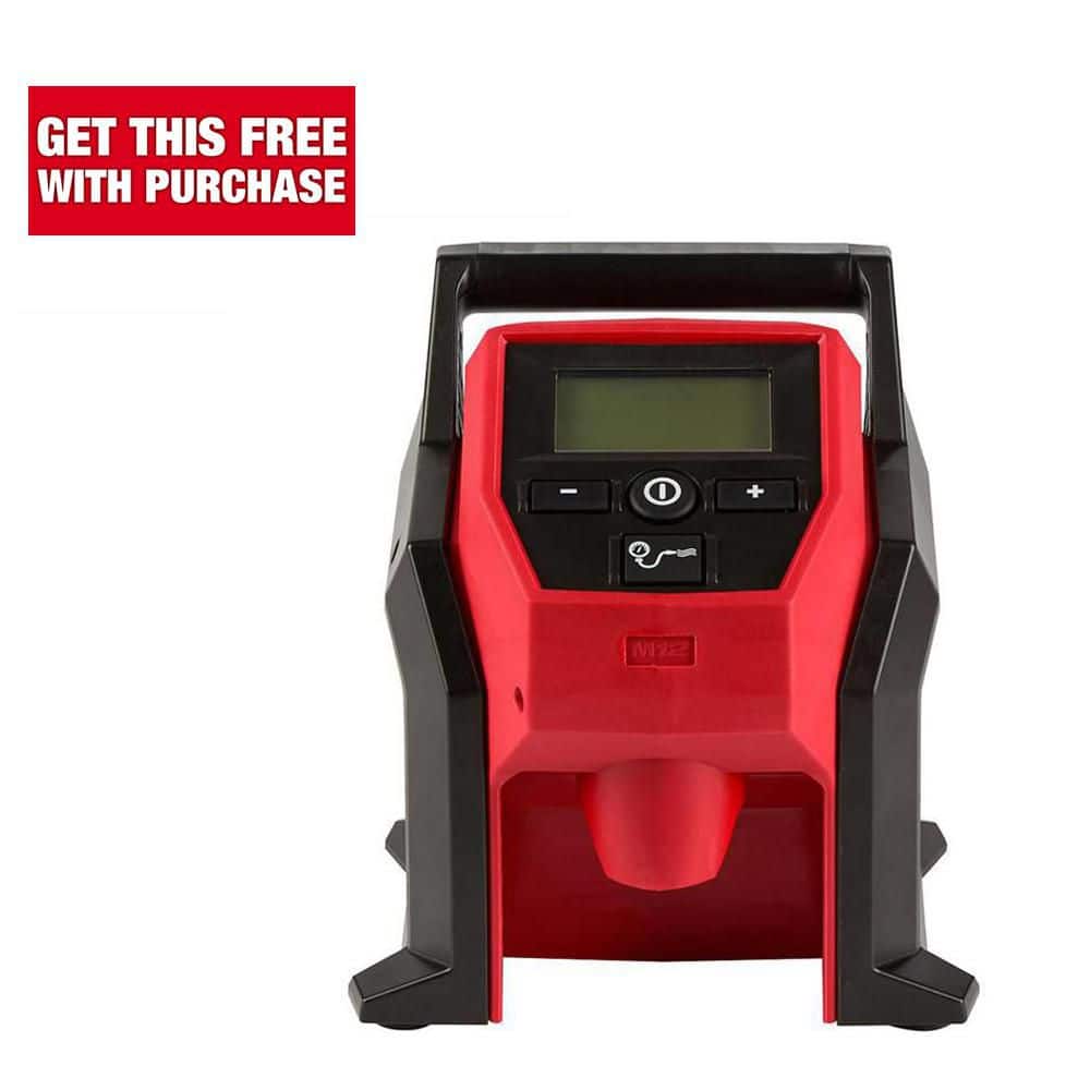 120 Volt Inflator Home Depot Milwaukee Tire Inflator Milwaukee M12 12-Volt  Lithium-Ion Cordless Electric Portable
