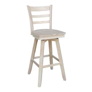 Emily 30 in. H Unfinished Swivel Bar Stool