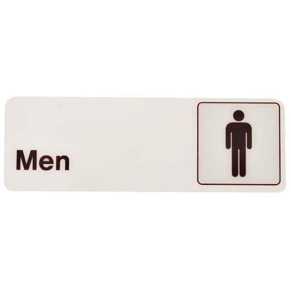 HY-KO 3 in. x 9 in. Plastic Men Sign