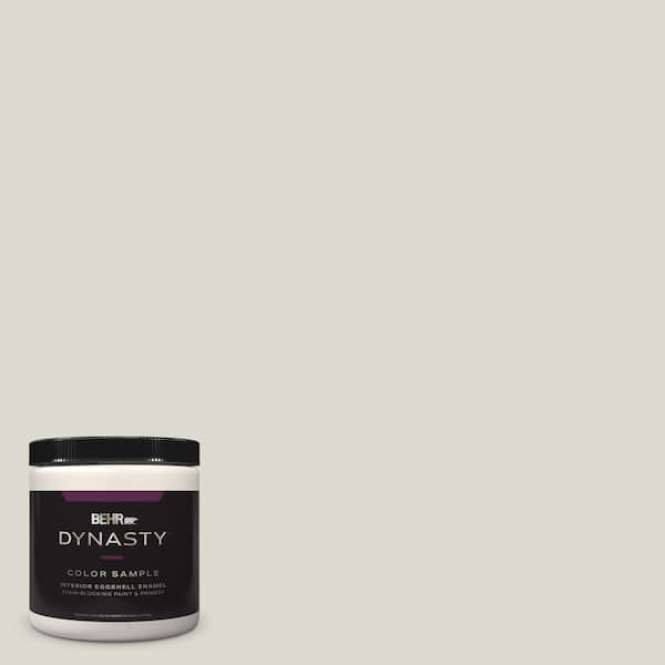 BEHR DYNASTY 8 oz. #790C-2 Silver Drop Eggshell Enamel Stain-Blocking Interior Paint and Primer Sample