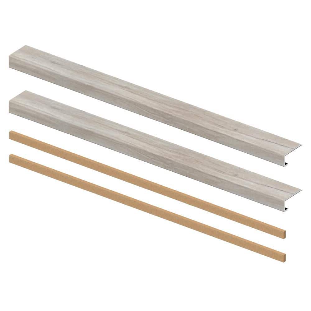 Webb Creek 6.5 mm x 46 in. x 4 in. Exact Match Small Square Nose Open Stair Return/Landing Kit (2-Pack) price history on PriceWatchPro