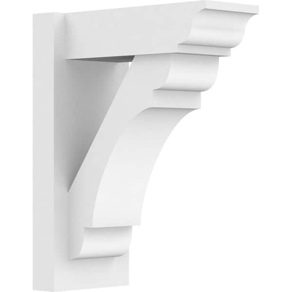 Ekena Millwork Olympic 7 in. W x 18 in. H x 14 in. D Signature Urethane Polyurethane Outlooker with Traditional Ends